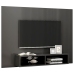 Mueble TV de pared contrachapado gris brillante 135x23,5x90 cm