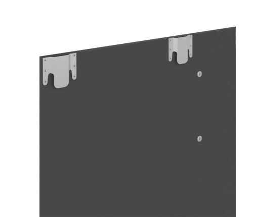 Mueble TV de pared contrachapado gris brillante 135x23,5x90 cm