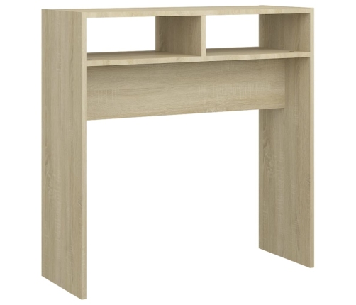 Mesa consola madera contrachapada roble Sonoma 78x30x80 cm