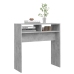 Mesa consola madera de ingeniería gris hormigón 78x30x80 cm