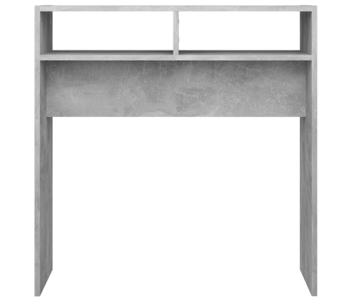 Mesa consola madera de ingeniería gris hormigón 78x30x80 cm