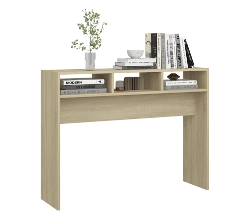 Mesa consola madera contrachapada roble Sonoma 105x30x80 cm