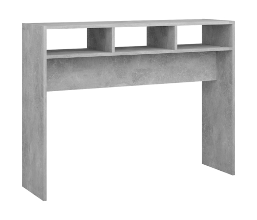 Mesa consola madera de ingeniería gris hormigón 105x30x80 cm