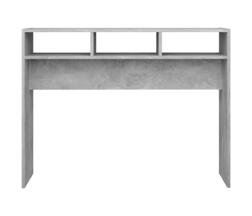 Mesa consola madera de ingeniería gris hormigón 105x30x80 cm