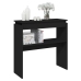 vidaXL Mesa consola madera contrachapada negro 80x30x80 cm