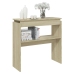 Mesa consola madera contrachapada roble Sonoma 80x30x80 cm