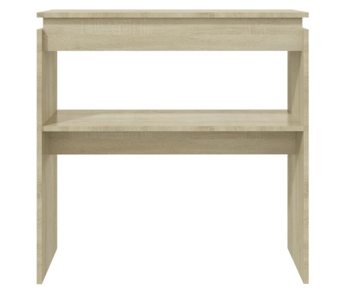 Mesa consola madera contrachapada roble Sonoma 80x30x80 cm