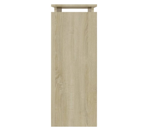 Mesa consola madera contrachapada roble Sonoma 80x30x80 cm