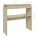 Mesa consola madera contrachapada roble Sonoma 80x30x80 cm