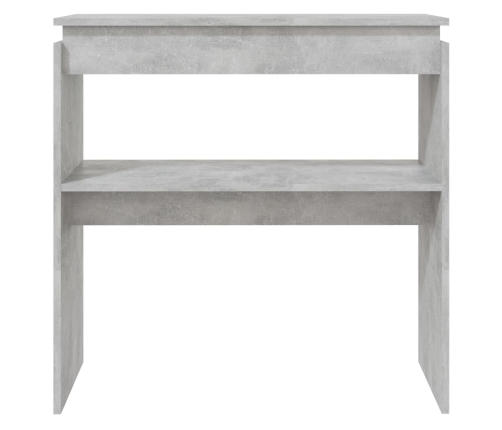 Mesa consola madera de ingeniería gris 80x30x80 cm