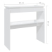 vidaXL Mesa consola madera contrachapada blanco brillante 80x30x80 cm