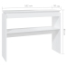 Mesa consola madera de ingeniería blanca 102x30x80 cm