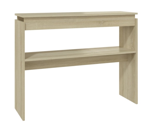 Mesa consola madera contrachapada roble Sonoma 102x30x80 cm