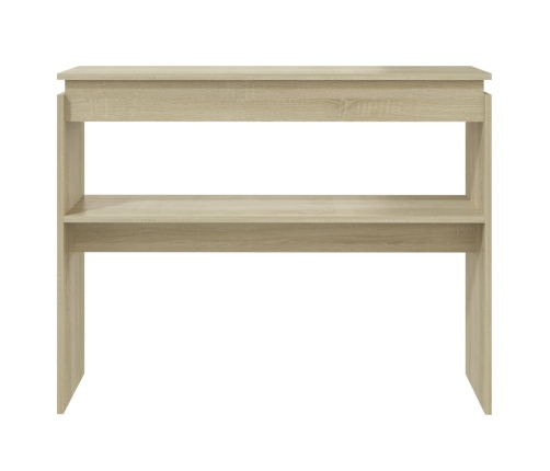 Mesa consola madera contrachapada roble Sonoma 102x30x80 cm