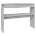 vidaXL Mesa consola madera contrachapada gris hormigón 102x30x80 cm