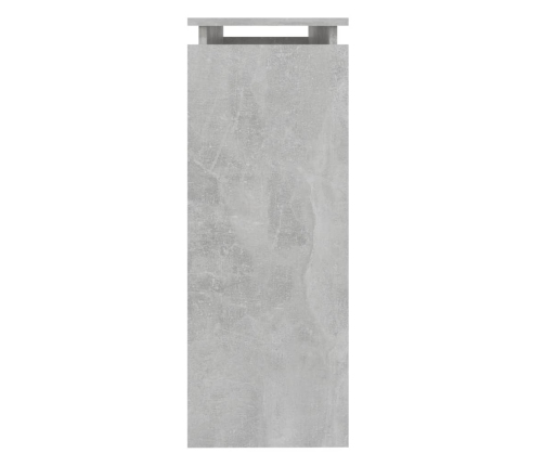 vidaXL Mesa consola madera contrachapada gris hormigón 102x30x80 cm