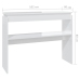 vidaXL Mesa consola madera contrachapada blanco brillante 102x30x80 cm