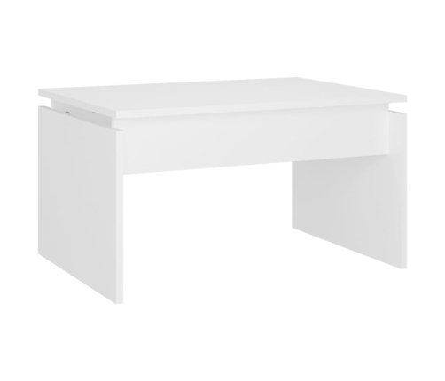 Mesa de centro madera contrachapada blanco 68x50x38 cm