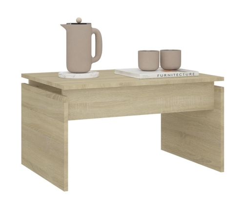 Mesa de centro madera contrachapada roble Sonoma 68x50x38 cm