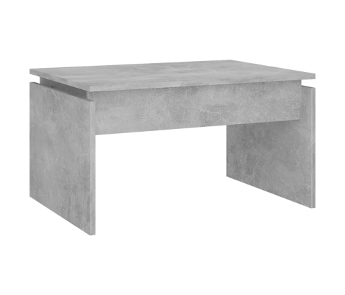 vidaXL Mesa de centro madera contrachapada gris hormigón 68x50x38 cm