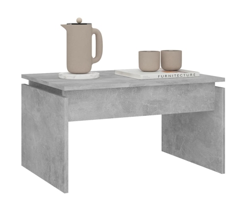 vidaXL Mesa de centro madera contrachapada gris hormigón 68x50x38 cm