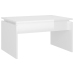 vidaXL Mesa de centro madera contrachapada blanco brillante 68x50x38cm