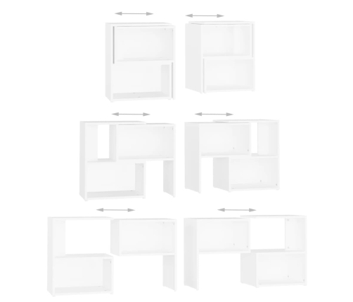 vidaXL Mueble para TV de madera contrachapada blanco 104x30x52 cm