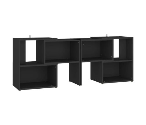 Mueble de TV madera contrachapada negro 104x30x52 cm