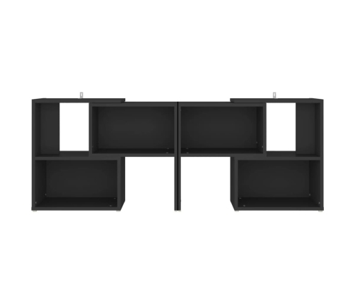 Mueble de TV madera contrachapada negro 104x30x52 cm