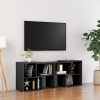 Mueble de TV madera contrachapada negro 104x30x52 cm