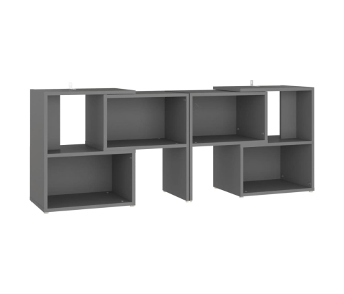 vidaXL Mueble de TV madera contrachapada gris 104x30x52 cm