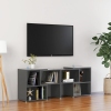 Mueble de TV madera contrachapada gris brillante 104x30x52 cm