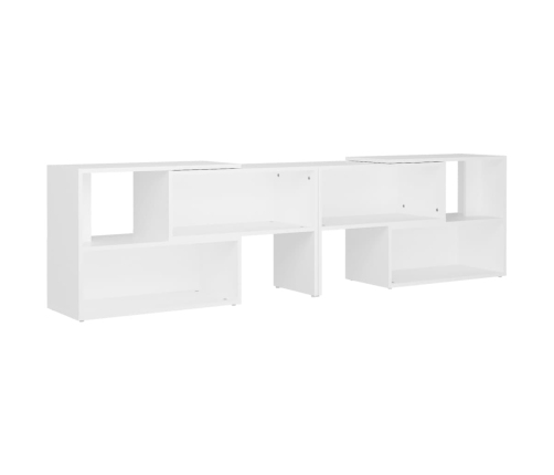 vidaXL Mueble de TV madera contrachapada blanco 149x30x52 cm