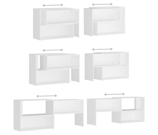 vidaXL Mueble de TV madera contrachapada blanco 149x30x52 cm