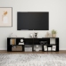 Mueble de TV madera contrachapada negro 149x30x52 cm