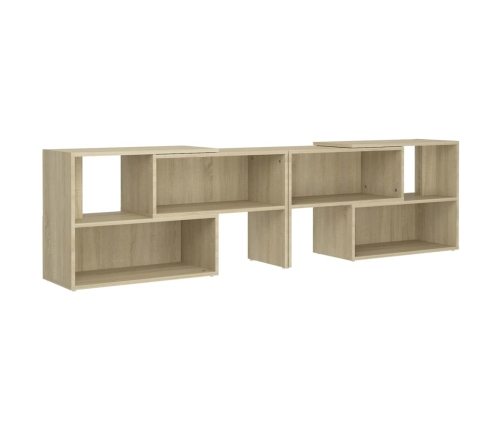 Mueble de TV madera contrachapada roble Sonoma 149x30x52 cm