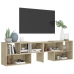 Mueble de TV madera contrachapada roble Sonoma 149x30x52 cm