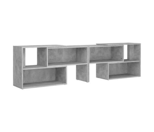 Mueble de TV madera contrachapada gris hormigón 149x30x52 cm