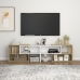 Mueble de TV madera contrachapada blanco y roble 149x30x52 cm