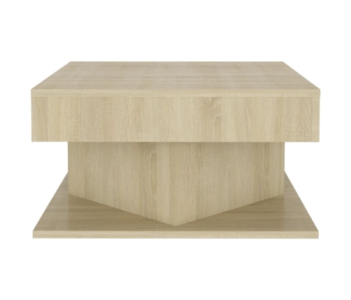 Mesa de centro madera contrachapada roble Sonoma 57x57x30 cm