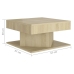 Mesa de centro madera contrachapada roble Sonoma 57x57x30 cm