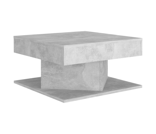 Mesa de centro madera contrachapada gris hormigón 57x57x30 cm