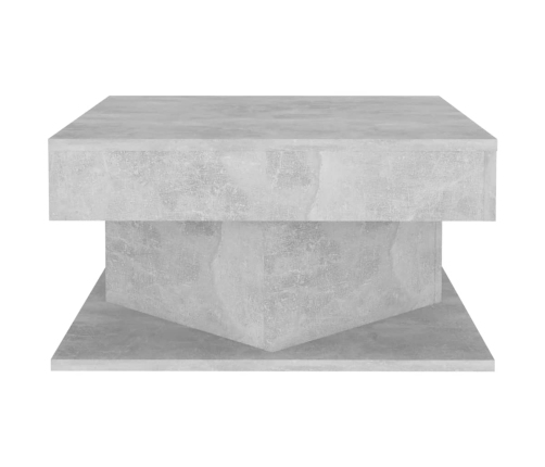 Mesa de centro madera contrachapada gris hormigón 57x57x30 cm