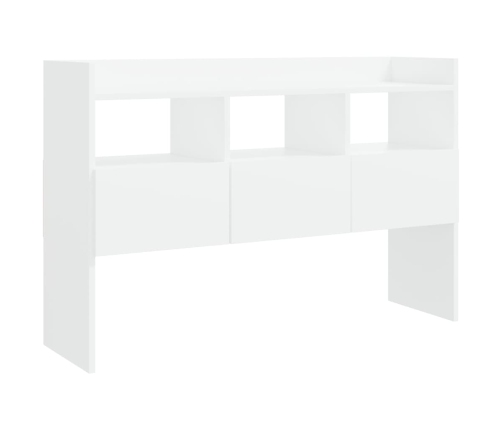 Aparador de madera contrachapada blanco 105x30x70 cm