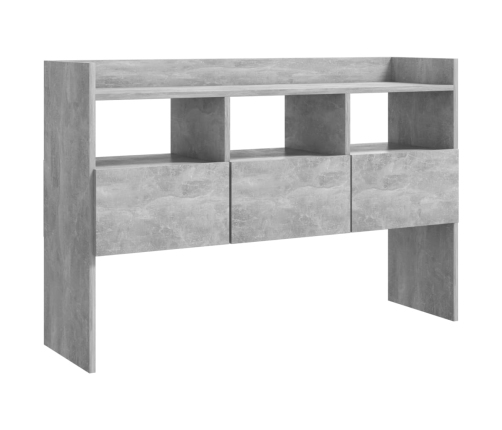 Aparador de madera contrachapada gris hormigón 105x30x70 cm