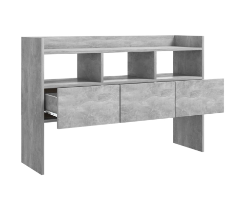 Aparador de madera contrachapada gris hormigón 105x30x70 cm