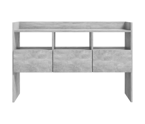 Aparador de madera contrachapada gris hormigón 105x30x70 cm