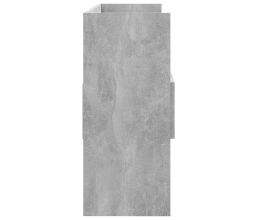 Aparador de madera contrachapada gris hormigón 105x30x70 cm