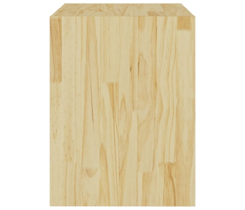 Mesita de noche madera maciza de pino 40x30,5x40 cm