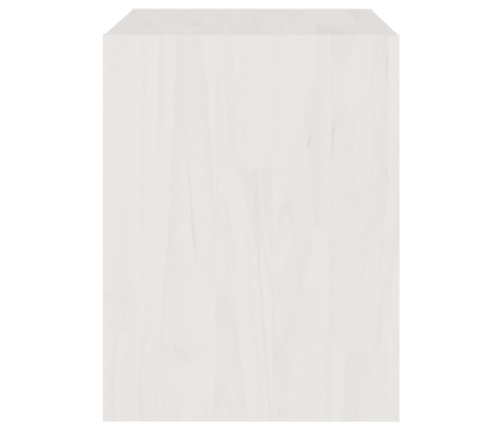 vidaXL Mesita de noche madera maciza de mango blanco 40x30,5x40 cm